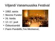 Vanamuusika Festivalid #4