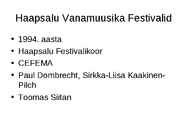 Vanamuusika Festivalid #5