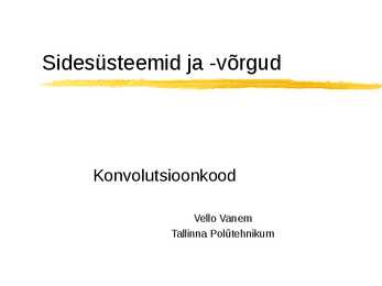Sidesüsteemid ja võrgud
