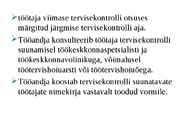Töötajate tervisekontrolli kord #3