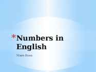 Numbers In English