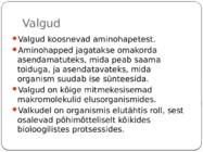Valkude tähtsus inimorganismile - esitlus #2