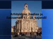 Arhitektuur Itaalias ja Saksamaal 17 -18-sajandil