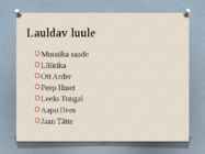 Lauldav luule ja Jaan Tätte #2