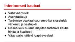 Mida kujutavad endast inferioorsed kaubad ja millised neist on reaalselt olemas #2