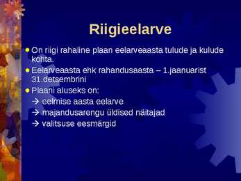 Riigieelarve #3