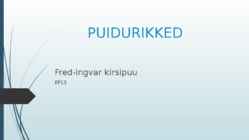 Puidurikked ja puidukaitse