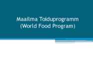 Maailma Toiduprogramm