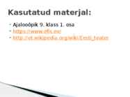 Kultuurielu Eestis kahe maailmasõja vahelisel ajal #7