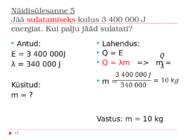 Soojusnähtusi iseloomustavad suurused #17