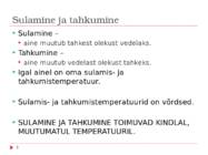 Soojusnähtusi iseloomustavad suurused #3
