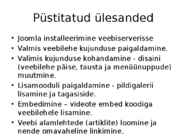 Veebilehe loomine sisuhaldussüsteemi Joomla baasil #4