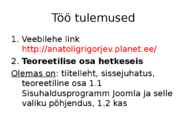 Veebilehe loomine sisuhaldussüsteemi Joomla baasil #5