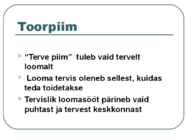 Toiduainete õpetus #2