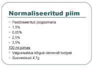 Toiduainete õpetus #25