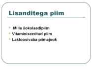 Toiduainete õpetus #27