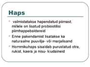 Toiduainete õpetus #37