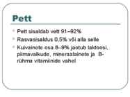 Toiduainete õpetus #41