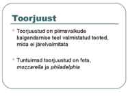 Toiduainete õpetus #56