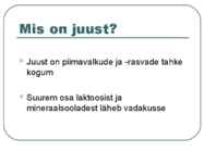 Toiduainete õpetus #64