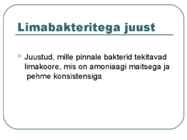 Toiduainete õpetus #85