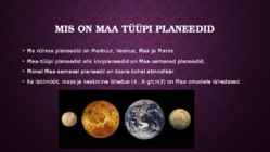 Maa tüüpi planeedid esitlus #2