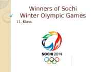 Sochi Olympic Winter Games-winners-Sochi Olümpia võitjad