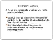 Dekaloog ehk 10 käsku #12