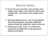 Dekaloog ehk 10 käsku #6