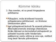 Dekaloog ehk 10 käsku #7