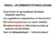 Rakendusbioloogia jaotusmaterjalid #7