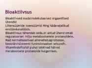Vitamiinide mõju ainevahetusele #3