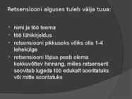 Retsensiooni kirjutamine #2