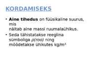 Aine tihedus #2