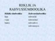 Eesti riiklik ja rahvussümboolika #2