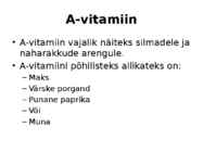 Süsivesikud ja vitamiinid #11
