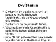 Süsivesikud ja vitamiinid #12