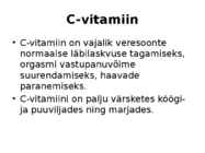 Süsivesikud ja vitamiinid #13
