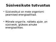 Süsivesikud ja vitamiinid #3
