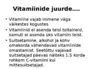 Süsivesikud ja vitamiinid #8