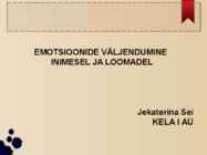 Emotsioonide väljendumine inimestel ja loomadel
