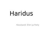 Haridus ja haridussüsteem