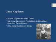 Jaan Kaplisnki Kokkuvõte #2