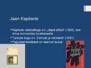 Jaan Kaplisnki Kokkuvõte #5