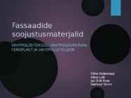 Fassaadide soojustusmaterjalid