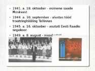 Eesti raadio ajaloo olulisemad sündmused #8