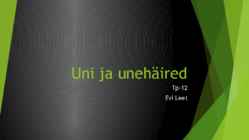 Uni ja unehäired