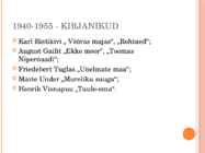 Eesti kirjandus 1940-1955 #4
