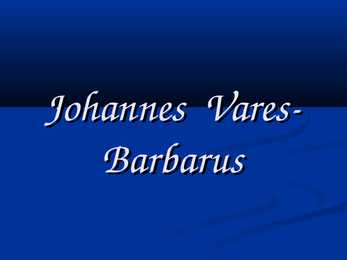 Johannes Vares - Barbarus
