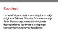Doping ja antidoping #2